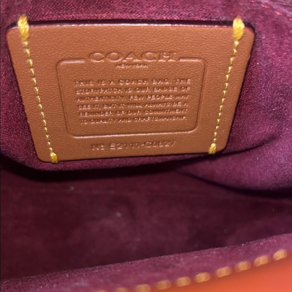 Coach Red and Brown Women's Bag - Picture 11 of 12